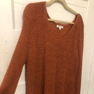 Rust oversized sweater with side ties